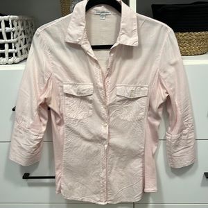 James Peres Pink Button Down top